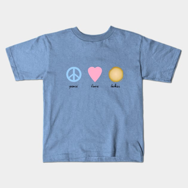 Peace, Love, Latkes Kids T-Shirt by jrotem